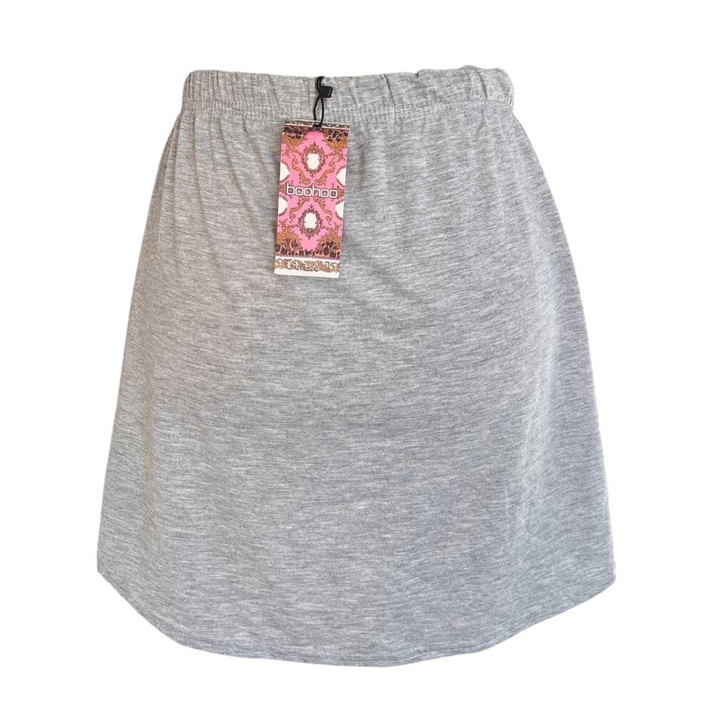 Boohoo Basic Swing Tube Bandeau Top | New | Gray | Stretchy | Size 8